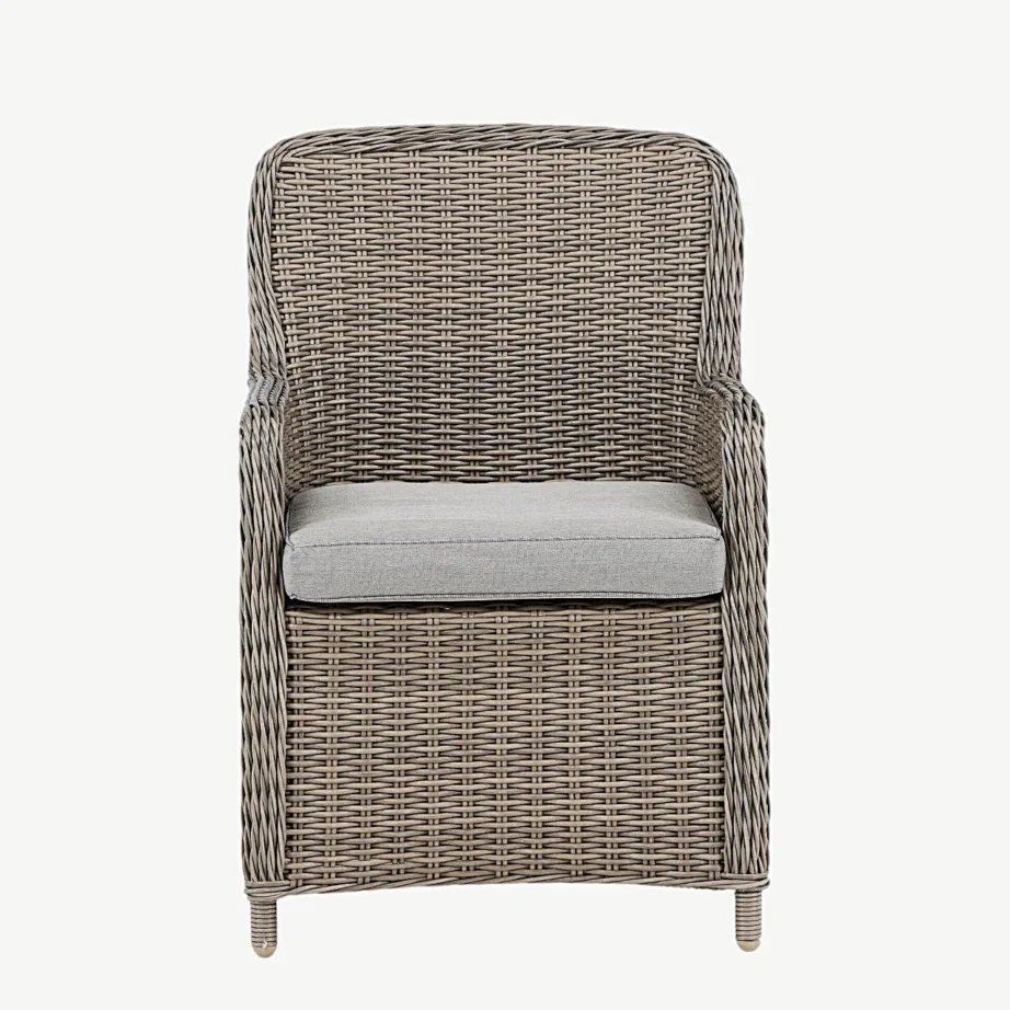 Beež kunstrotangist aiasöögitool kõrgete käetugedega Wembley kollektsioonist, 5710-067 – 4