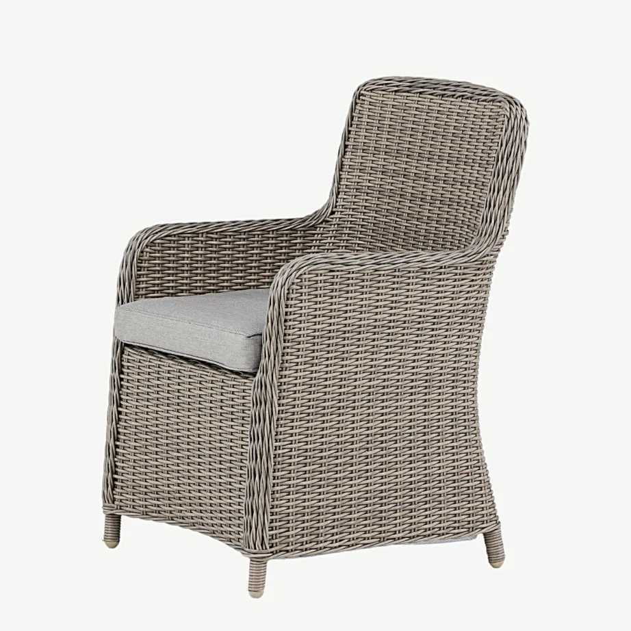 Beež kunstrotangist aiasöögitool kõrgete käetugedega Wembley kollektsioonist, 5710-067 – 6