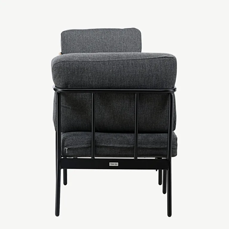 Pehnna terasest aialounge-komplekt hallide patjadega (diivan, 2 tugitooli, laud) - 6068-002