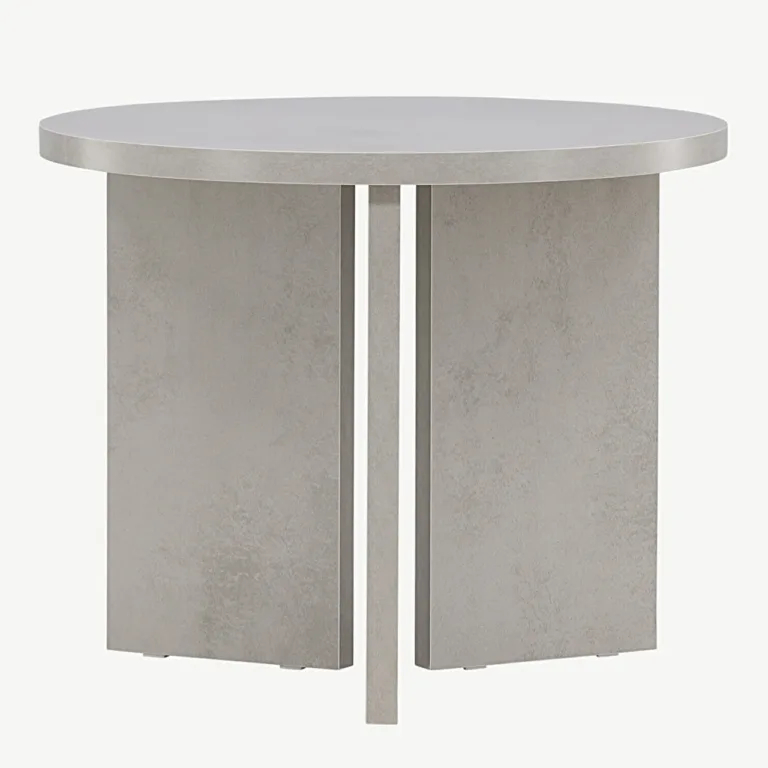 Ümmargune diivanilaud Söderhamni MDF, hõbedane hall, ø55 cm - 61190-331