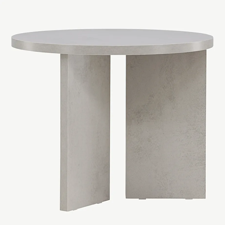 Ümmargune diivanilaud Söderhamni MDF, hõbedane hall, ø55 cm, 61190-331