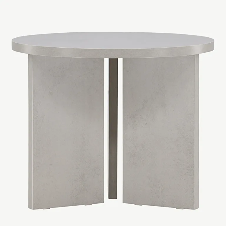 Ümmargune diivanilaud Söderhamni MDF, hõbedane hall, ø55 cm - 61190-331