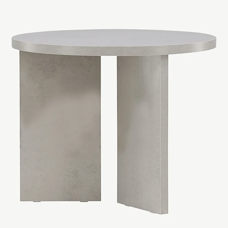 Ümmargune diivanilaud Söderhamni MDF, hõbedane hall, ø55 cm - 61190-331