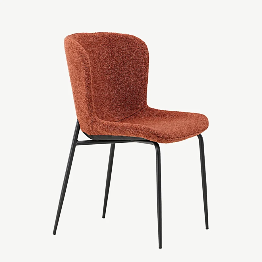 Roostepunase buklee kangaga söögitool Modesto mustade terasjalgadega, 61287-140 – 3