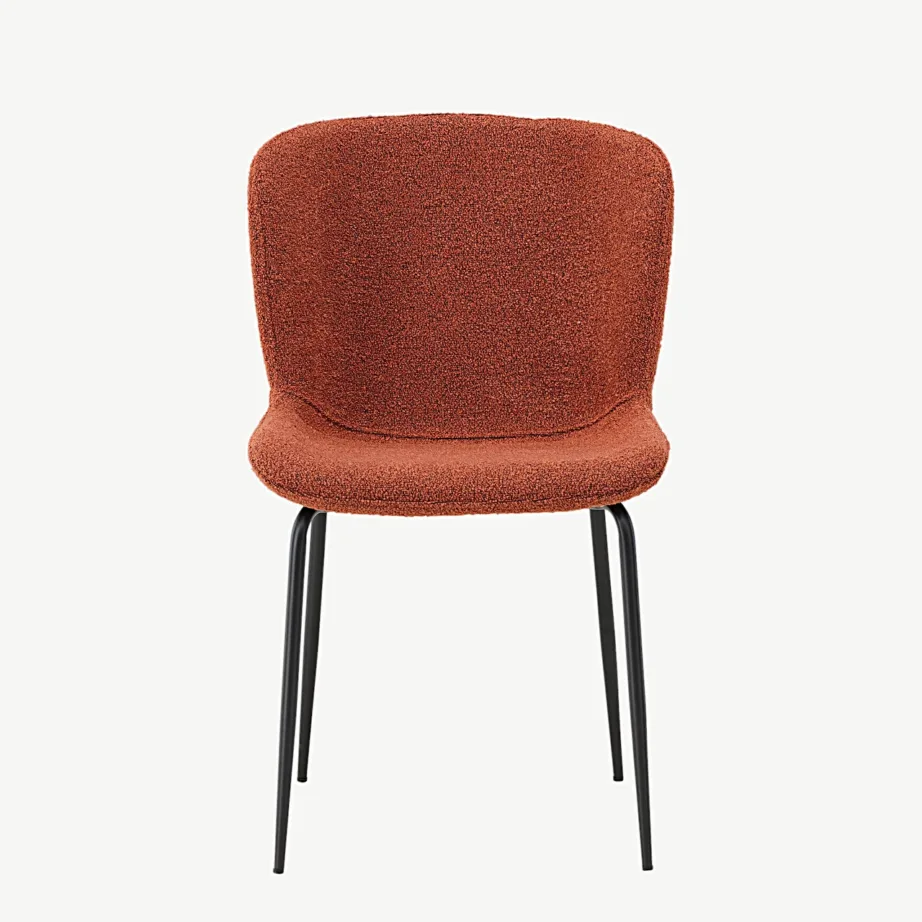 Roostepunase buklee kangaga söögitool Modesto mustade terasjalgadega, 61287-140 – 4