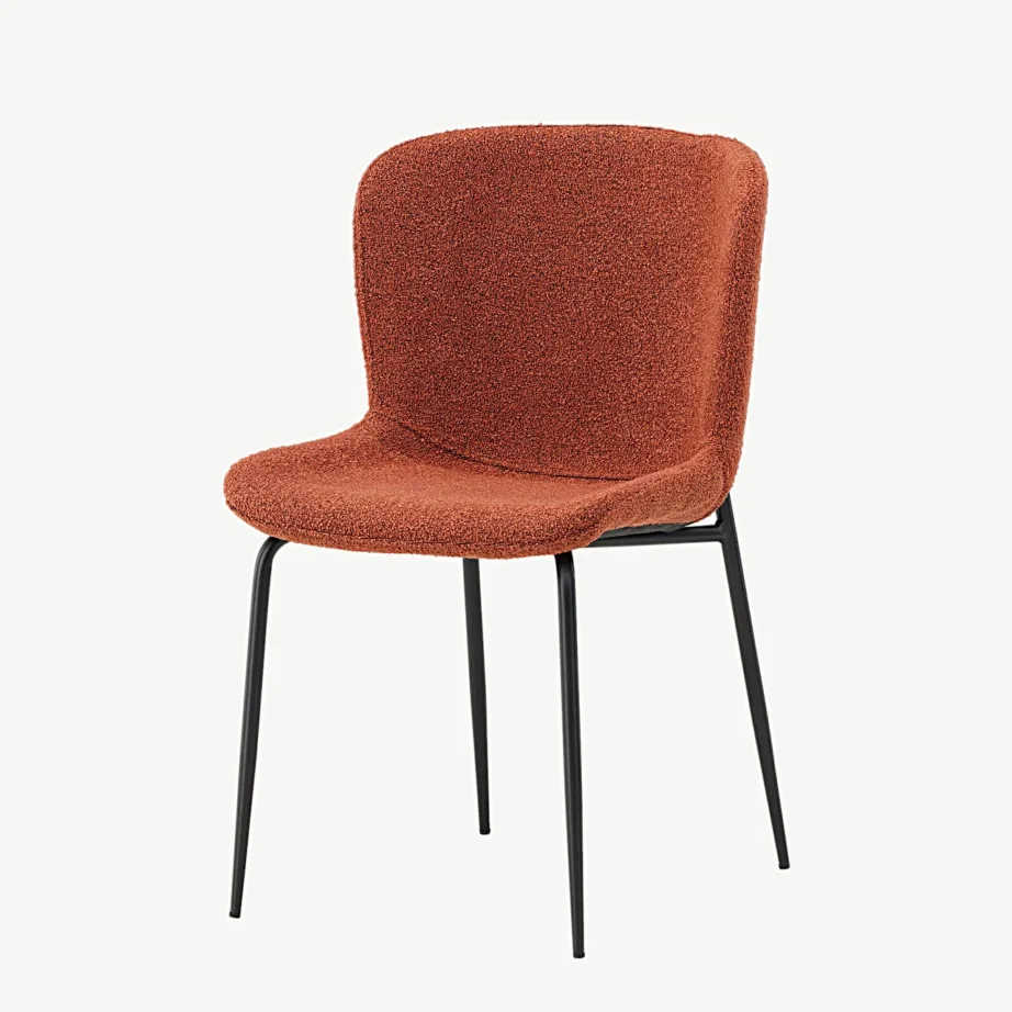 Roostepunase buklee kangaga söögitool Modesto mustade terasjalgadega, 61287-140 – 5