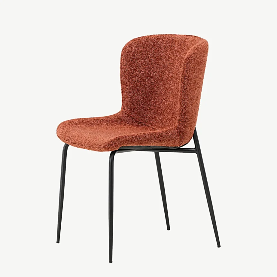 Roostepunase buklee kangaga söögitool Modesto mustade terasjalgadega, 61287-140 – 6