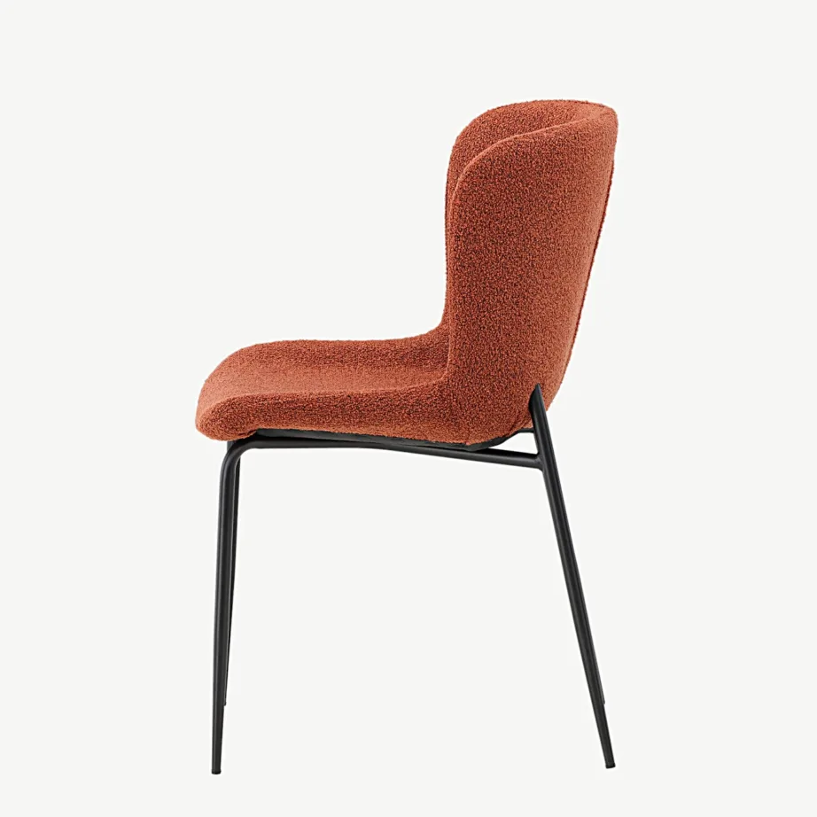 Roostepunase buklee kangaga söögitool Modesto mustade terasjalgadega, 61287-140 – 7