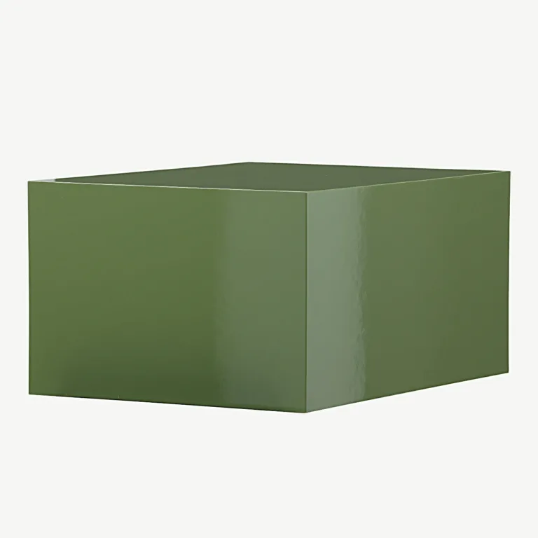 Läikiva viimistlusega tume rohelise tooniga MDF-diivanilaud York - 61289-117