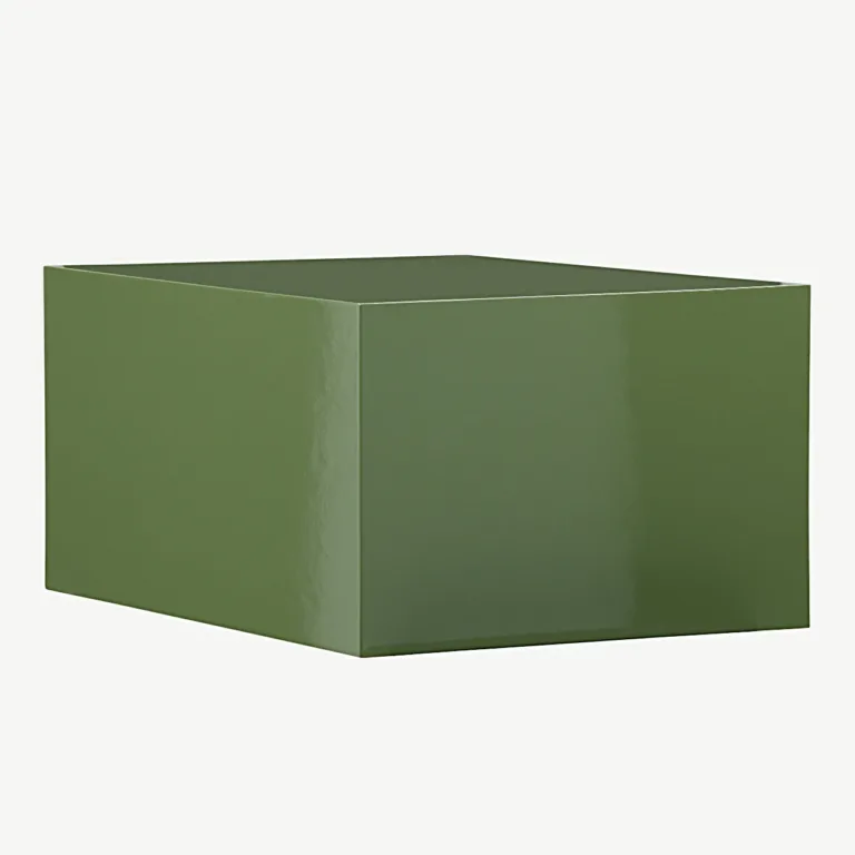 Läikiva viimistlusega tume rohelise tooniga MDF-diivanilaud York - 61289-117