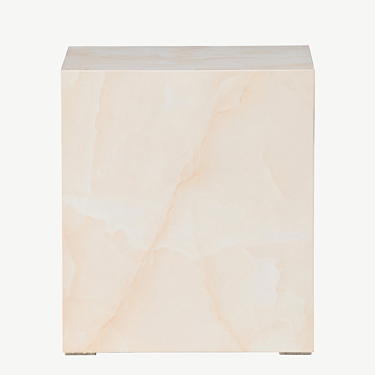 Helekollase marmorimustriga diivanilaud York, MDF, 40 × 40 × 45 cm - 61290-151