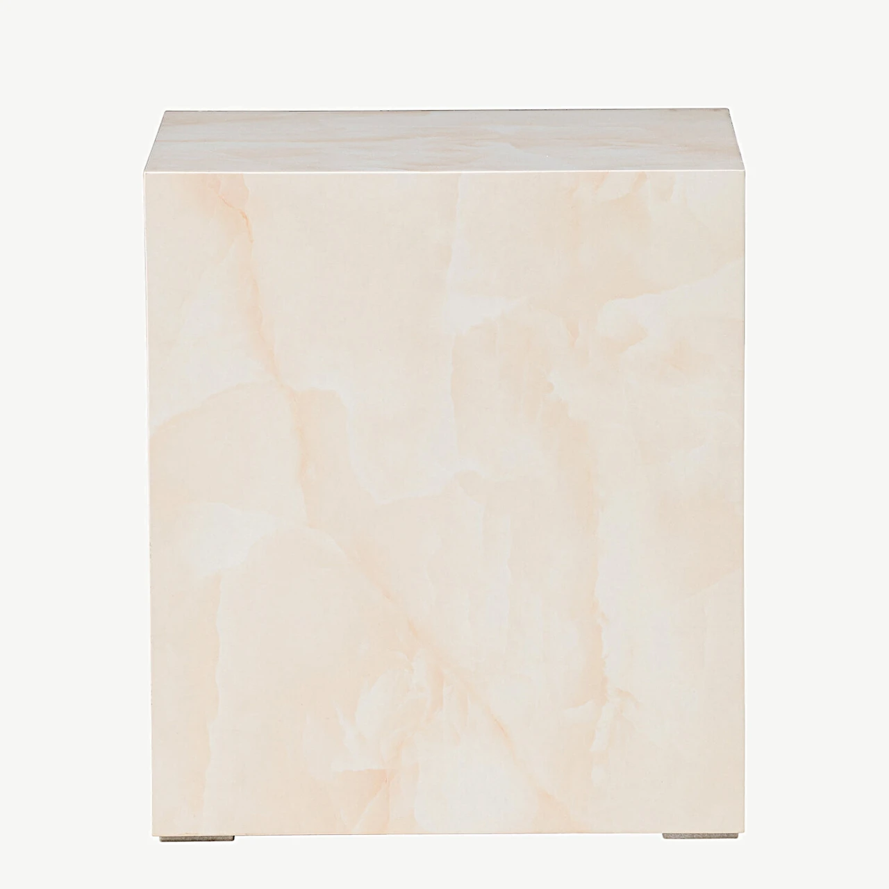 Helekollase marmorimustriga diivanilaud York, MDF, 40 × 40 × 45 cm - 61290-151