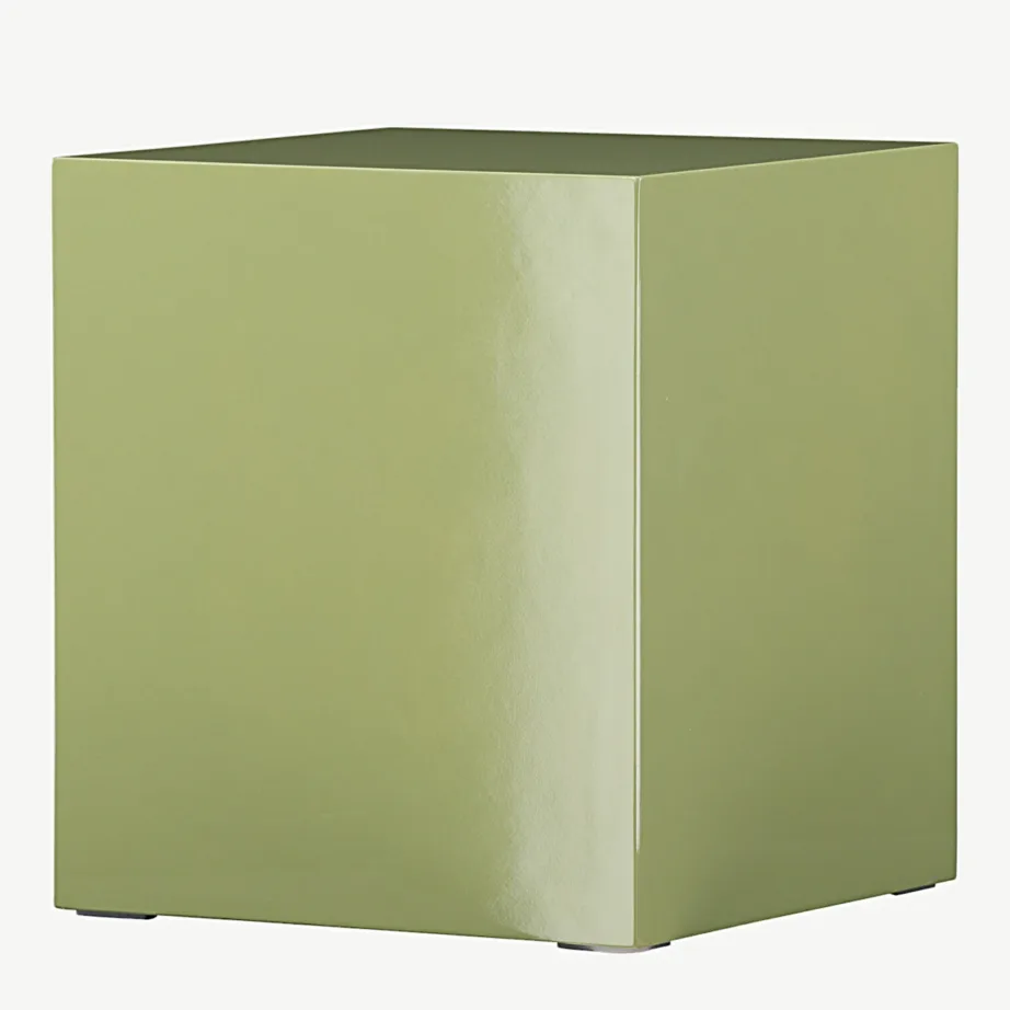 Läikiva helerohelise viimistlusega kõrgem MDF-diivanilaud York, 40×40×45 cm, 61290-225