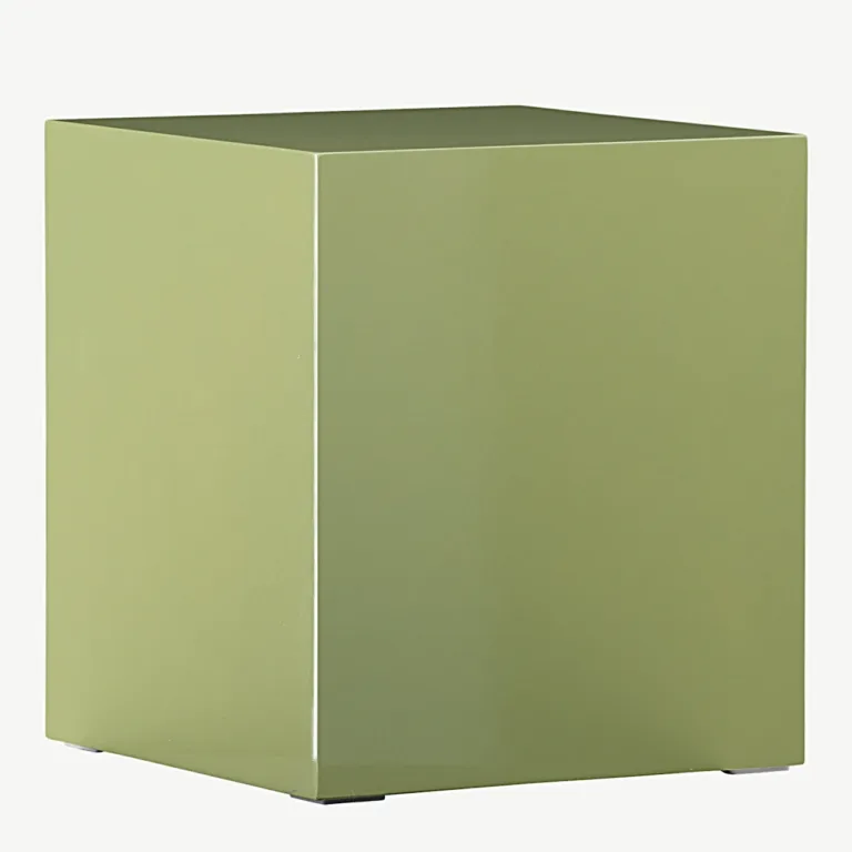 Läikiv heleroheline MDF-ist diivanilaud York (40 × 40 × 45 cm) - 61290-225