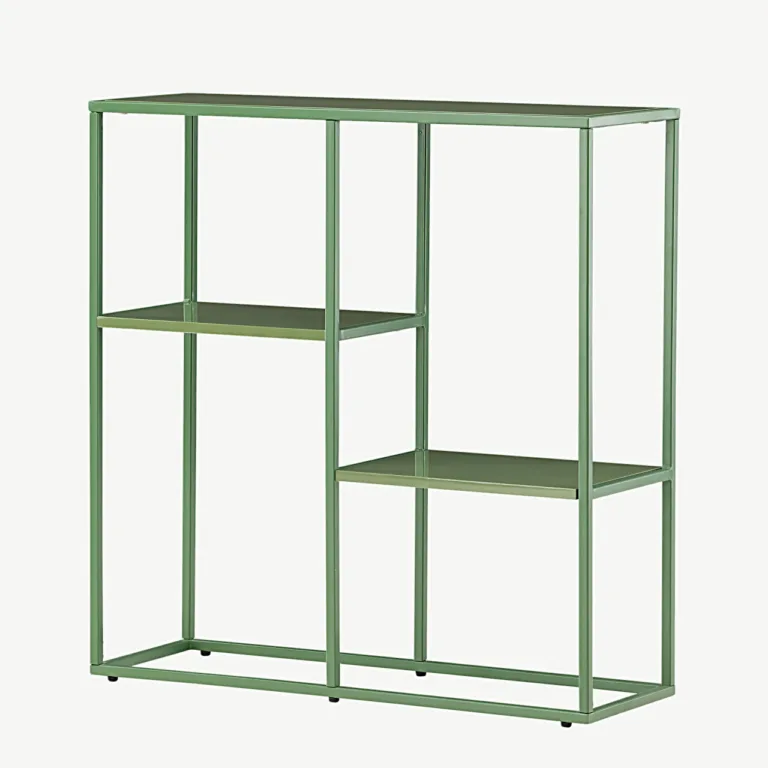 Rohelisest terasest raamaturiiul Staal, 80 × 26 × 164 cm - 61296-225