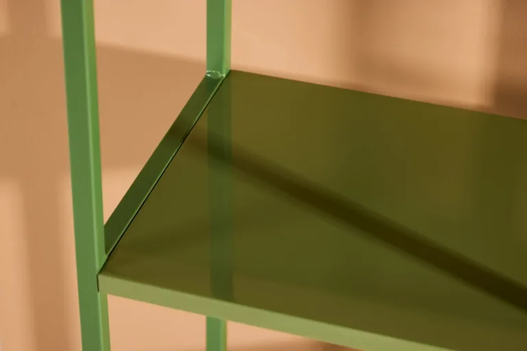 Rohelisest terasest raamaturiiul Staal, 80 × 26 × 164 cm - 61296-225