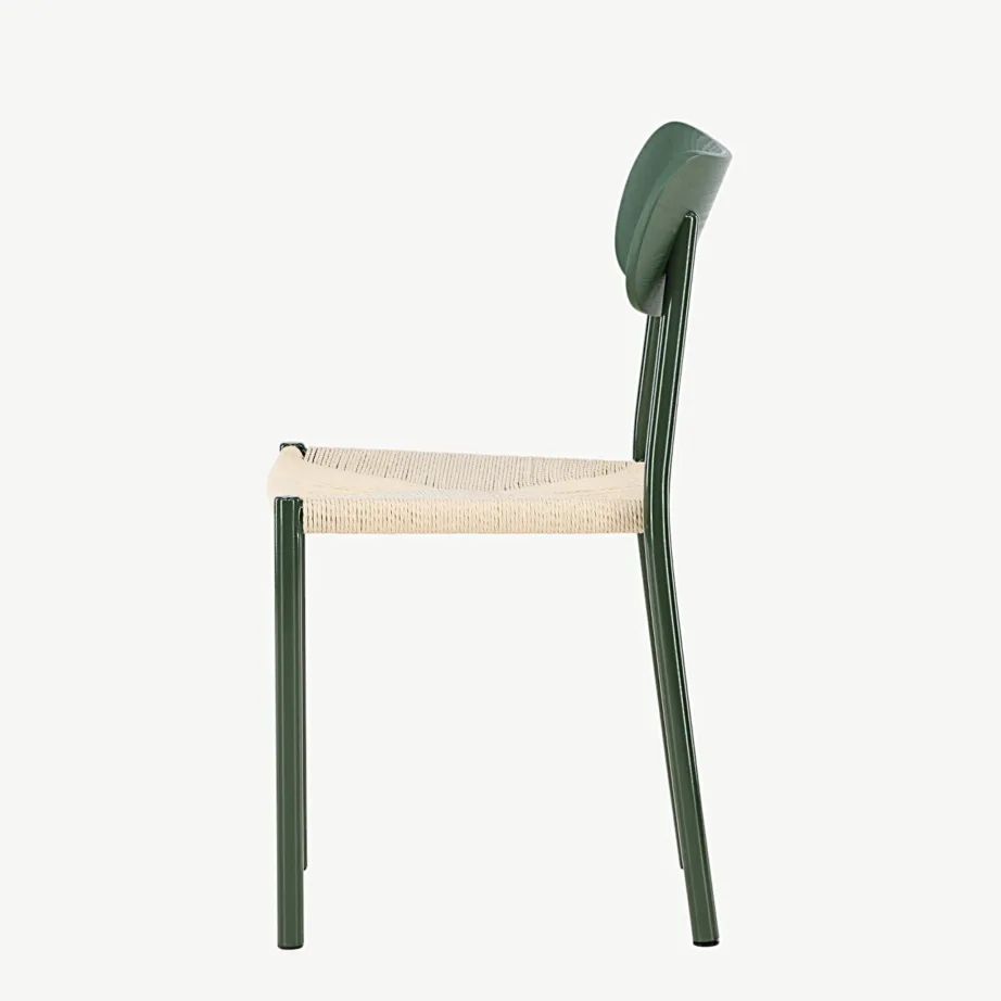 Rohelise raamiga söögitool Polly naturaalse köieistmega, 61824-104 – 5