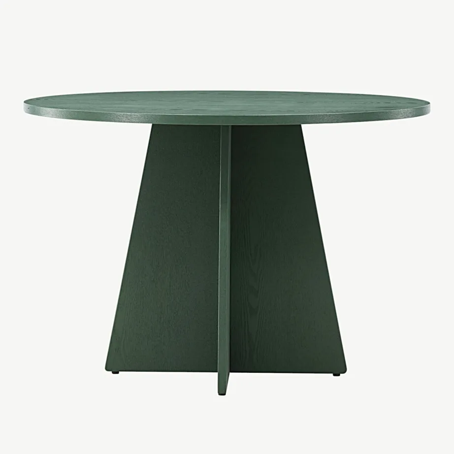 Oliiviroheline ümmargune söögilaud Bootcut, ø110 cm (MDF), 61826-116 – 4