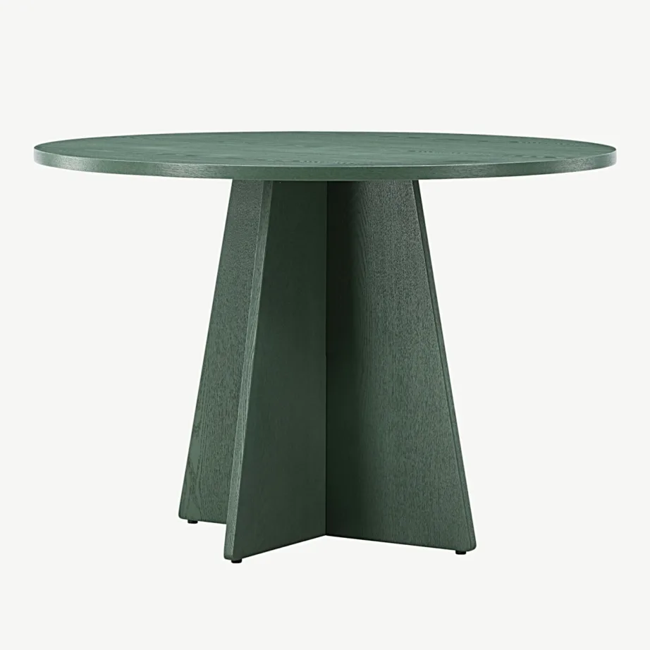 Oliiviroheline ümmargune söögilaud Bootcut, ø110 cm (MDF), 61826-116 – 5