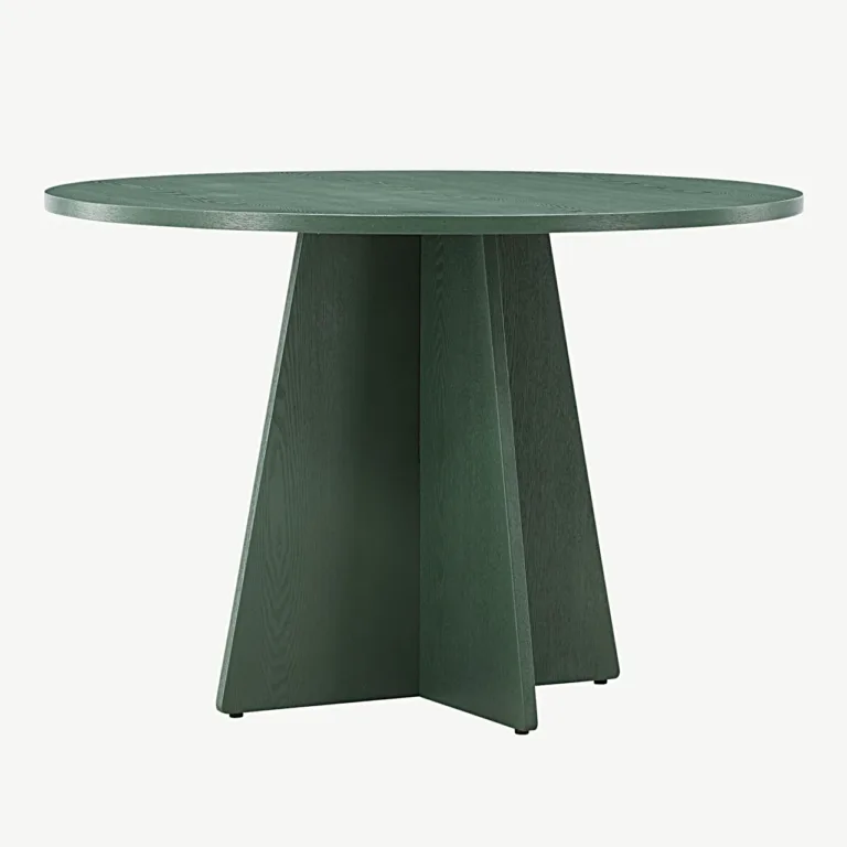 Oliiviroheline ümmargune söögilaud Bootcut, ø110 cm (MDF) - 61826-116