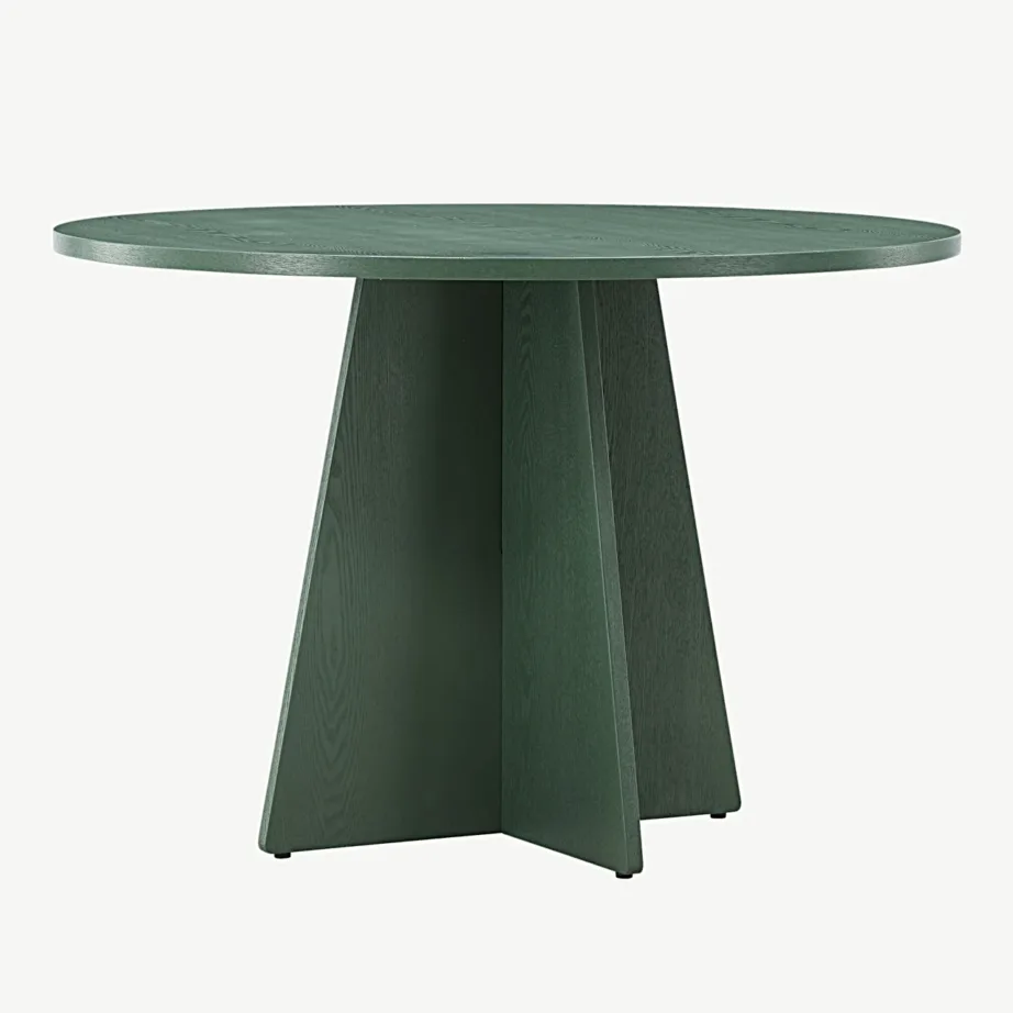 Oliiviroheline ümmargune söögilaud Bootcut, ø110 cm (MDF), 61826-116 – 6