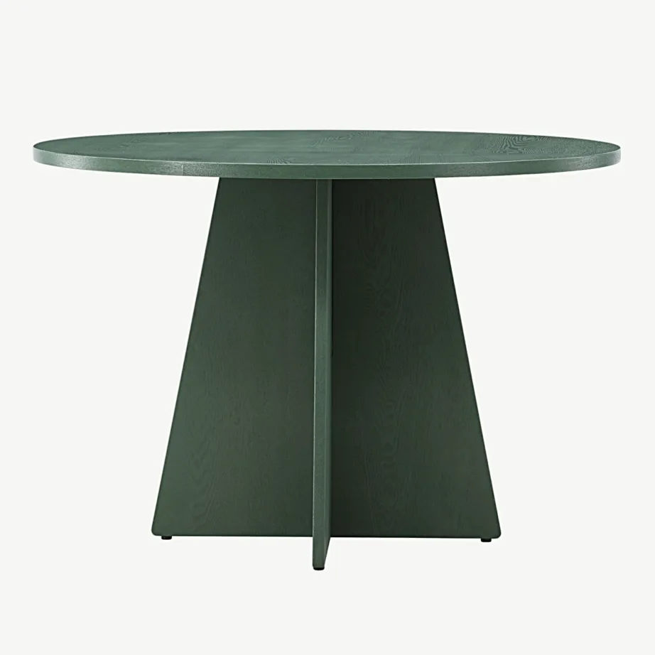 Oliiviroheline ümmargune söögilaud Bootcut, ø110 cm (MDF), 61826-116 – 7