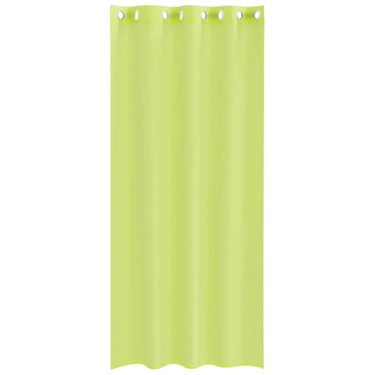 Voile kardinad koos läbivõredega 2 tk Apple Green 140x225 cm - Image 4