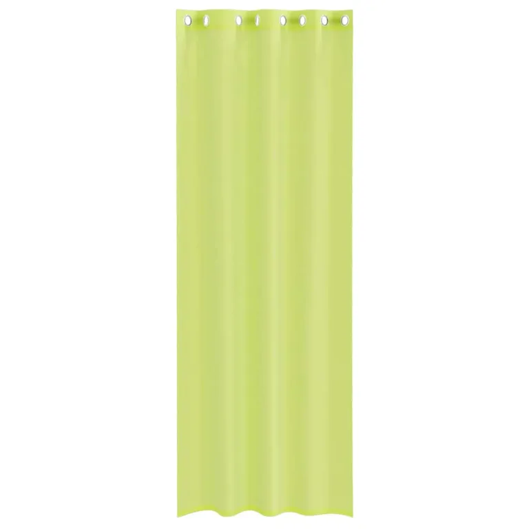 Voile kardinad rõngastega 2 tk Apple Green 140x260 cm - Image 4