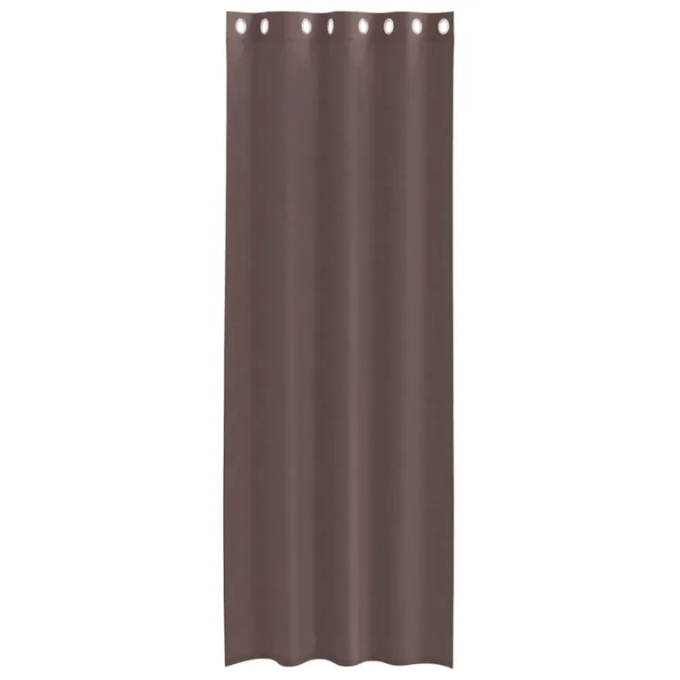 Voile kardinad rõngastega 2 tk Pruun 140x300 cm - Image 4