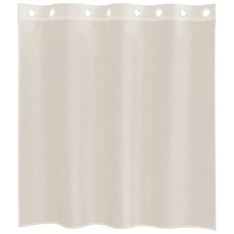 Voile kardinad rõngastega 2 tk Kreem 140x140 cm - Image 4