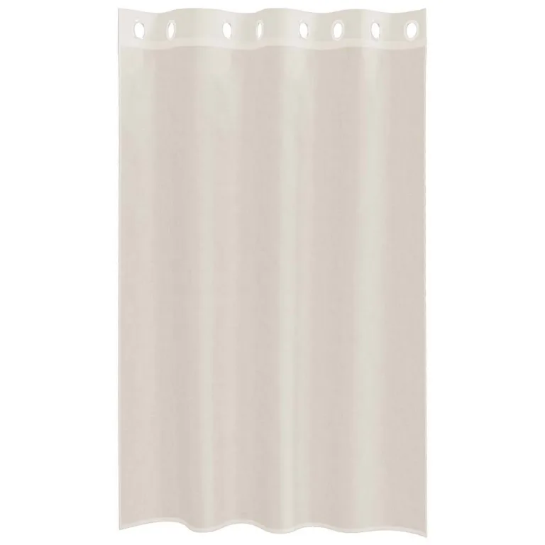 Voile kardinad rõngastega 2 tk Kreem 140x175 cm - Image 4