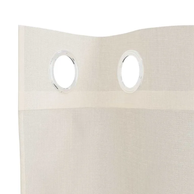 Voile kardinad rõngastega 2 tk Kreem 140x175 cm - Image 5