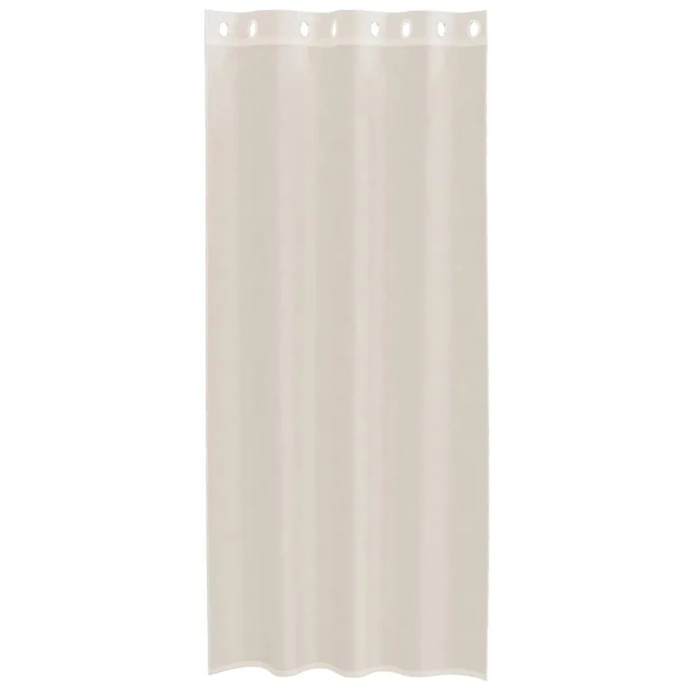 Voile kardinad rõngastega 2 tk Kreem 140x225 cm - Image 4