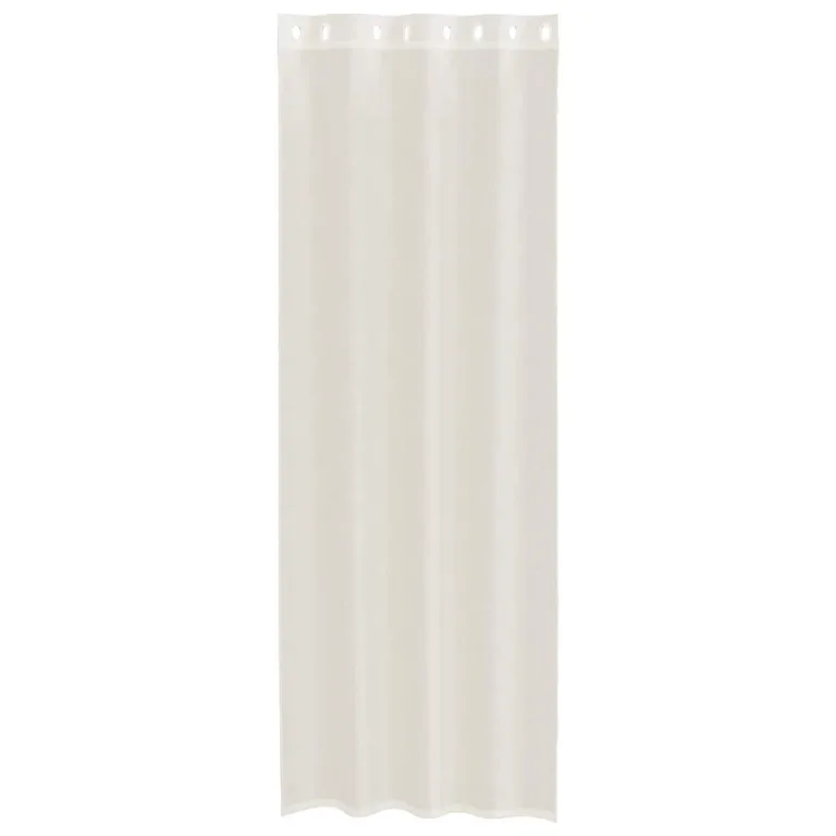 Voile kardinad rõngastega 2 tk Kreem 140x300 cm - Image 4