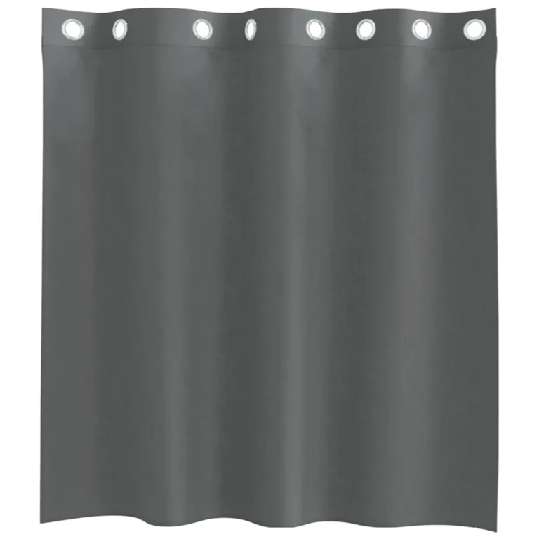 Rõngastihendiga kardinad 2 tk Tumehall 140x140 cm - Image 4