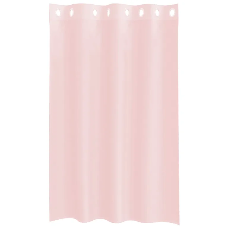 Rõngastihendiga kardinad 2 tk Heleroosa 140x175 cm - Image 4