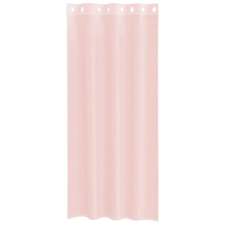 Rõngastihendiga kardinad 2 tk Heleroosa 140x245 cm - Image 4