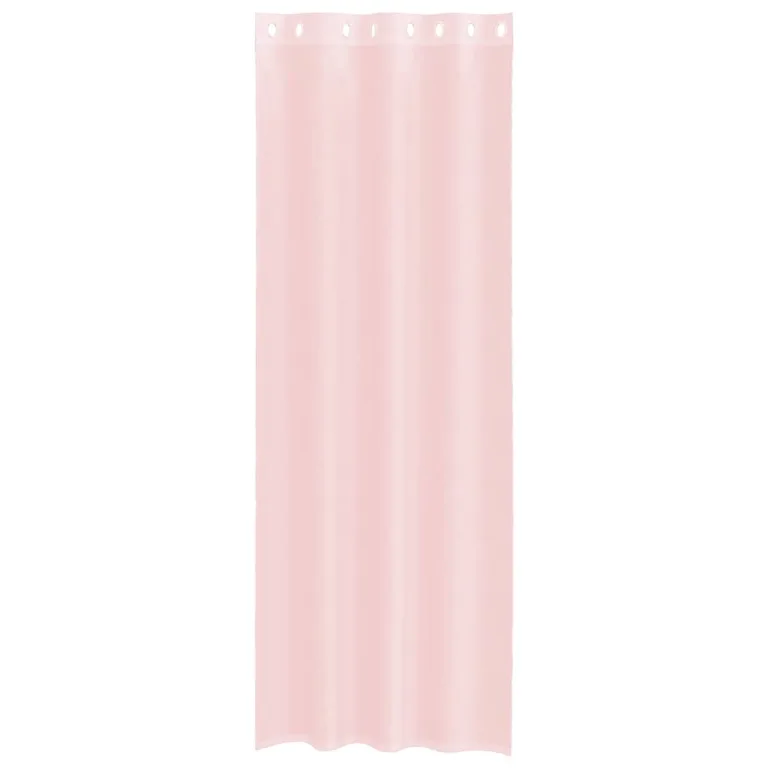 Rõngastihendiga kardinad 2 tk Heleroosa 140x300 cm - Image 4