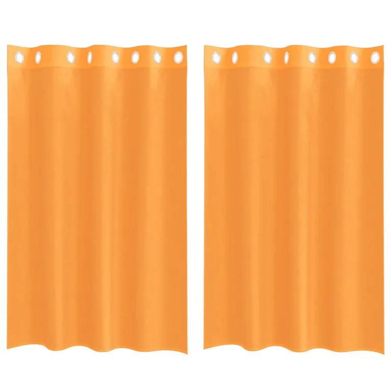 Rõngastihendiga kardinad 2 tk Oranž 140x175 cm - Image 2