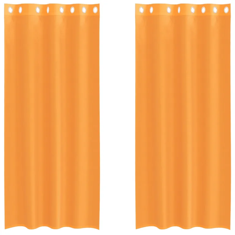 Voile kardinad rõngastihendiga 2 tk Oranž 140x225 cm - Image 2