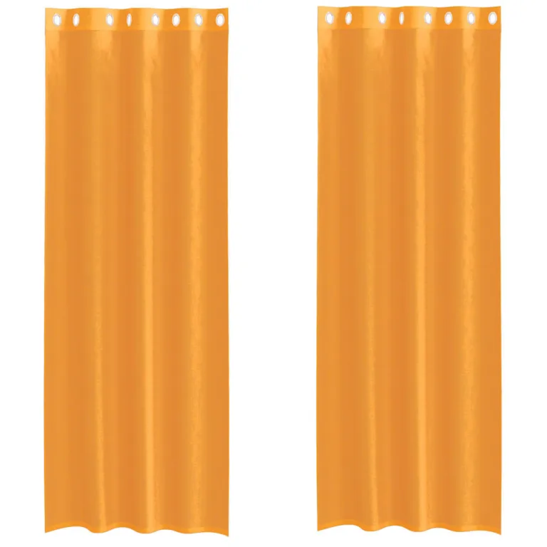 Voile kardinad rõngastihendiga 2 tk Oranž 140x260 cm - Image 2