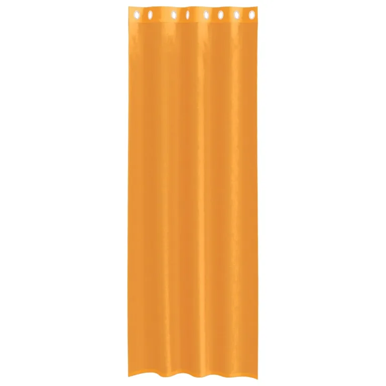 Rõngastihendiga kardinad 2 tk Oranž 140x300 cm - Image 4