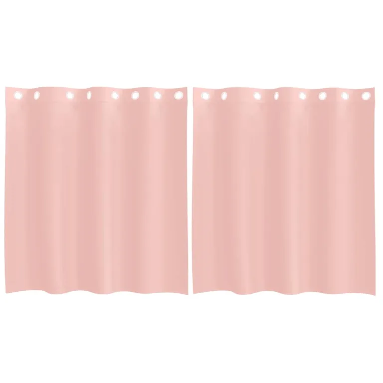 Voile kardinad rõngastega 2 tk Roosa 140x140 cm - Image 2