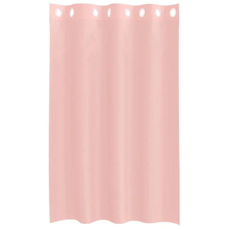 Rõngastihendiga kardinad 2 tk Roosa 140x175 cm - Image 4