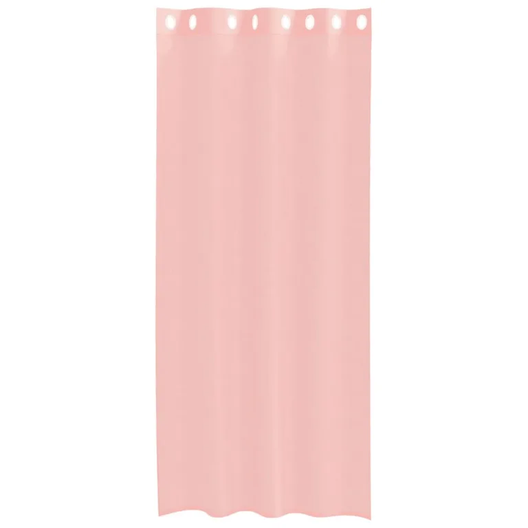 Rõngastihendiga kardinad 2 tk Roosa 140x225 cm - Image 4