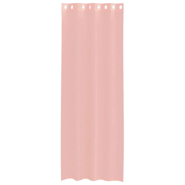 Voile kardinad rõngastega 2 tk Roosa 140x300 cm - Image 4