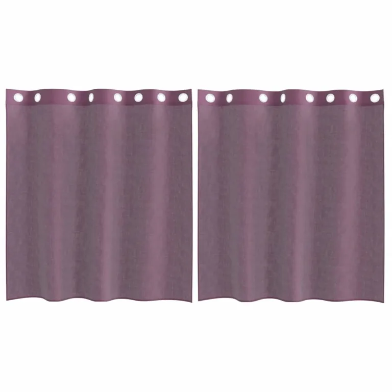 Voile kardinad rõngastega 2 tk Lilla 140x140 cm - Image 2