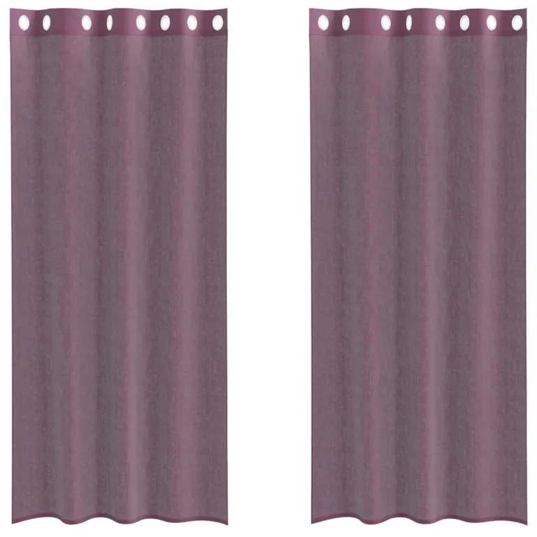 Rõngastihendiga kardinad 2 tk Lilla 140x225 cm - Image 2