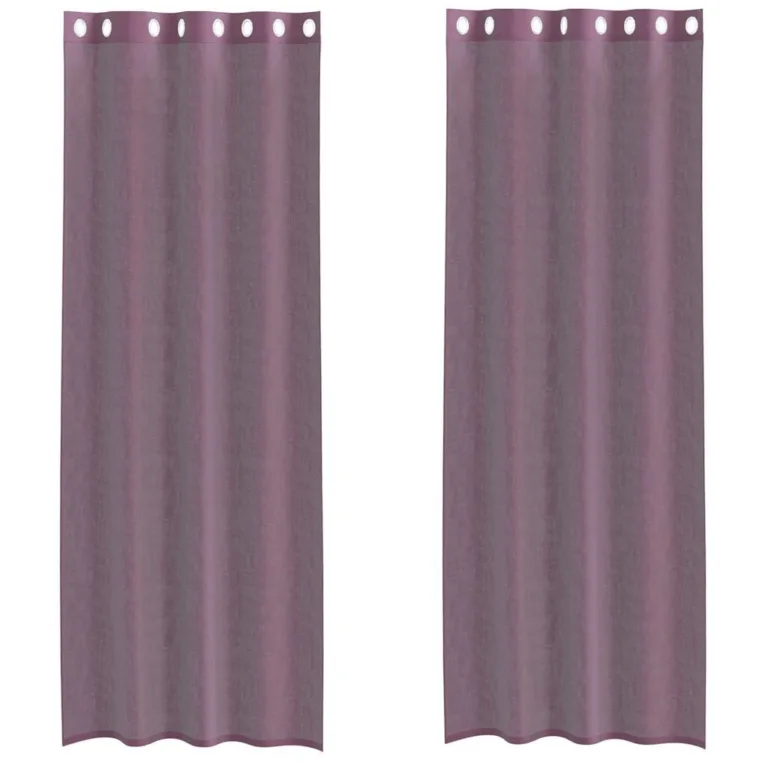 Rõngastihendiga kardinad 2 tk Lilla 140x260 cm - Image 2