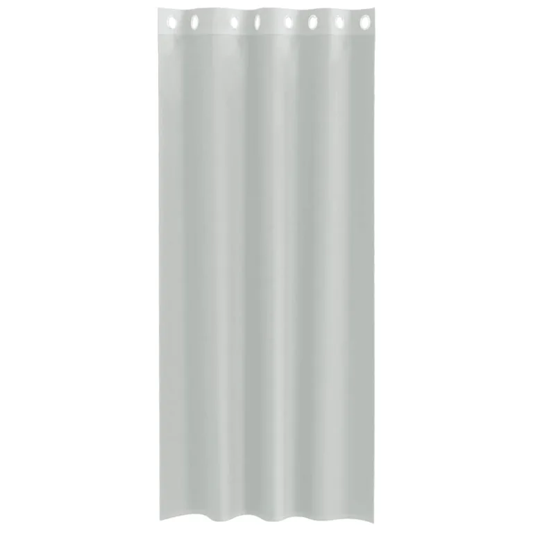 Rõngastihendiga kardinad 2 tk helehall 140x225 cm - Image 4